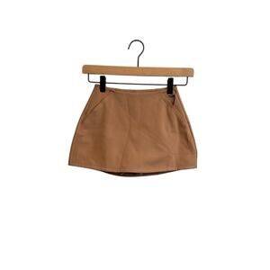 Girlfriend Collective Tan Ultra Mini Skirt Skort with Built in Shorts NWT XXS